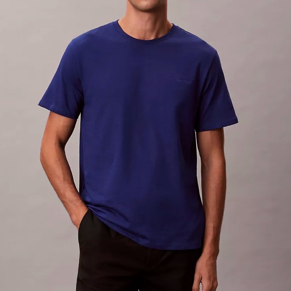 Calvin Klein Men's Short Sleeve Tee in Deep Blue